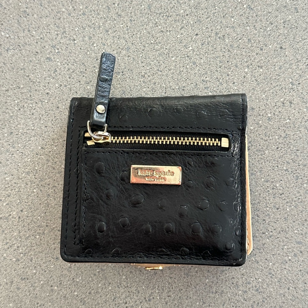 Kate Spade Black Ostrich Wallet